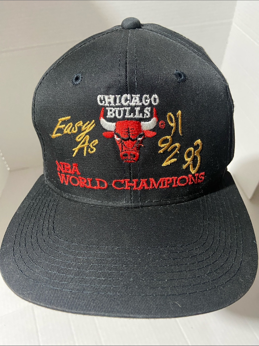Vintage Chicago Bulls NBA 91/92/93 World  Champions Twill SnapBack Cap